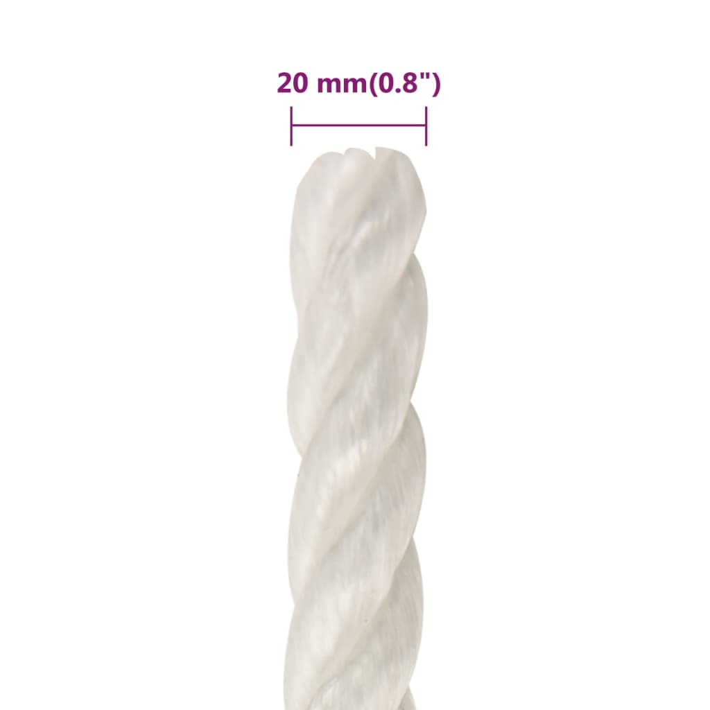 Work rope white 20 mm 100 m polypropylene
