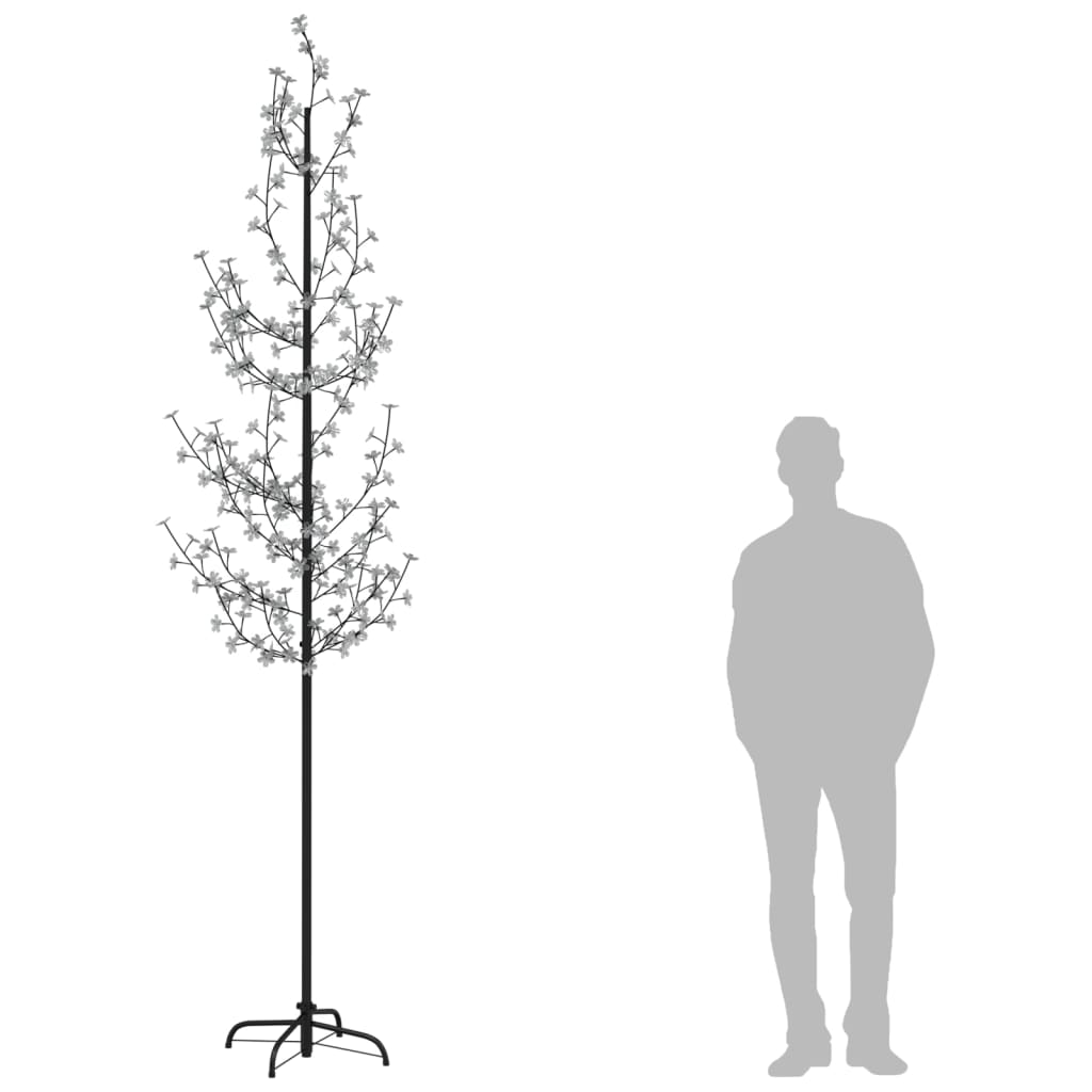 LED tree with cherry blossoms, warm white, 368 LEDs, 300 cm