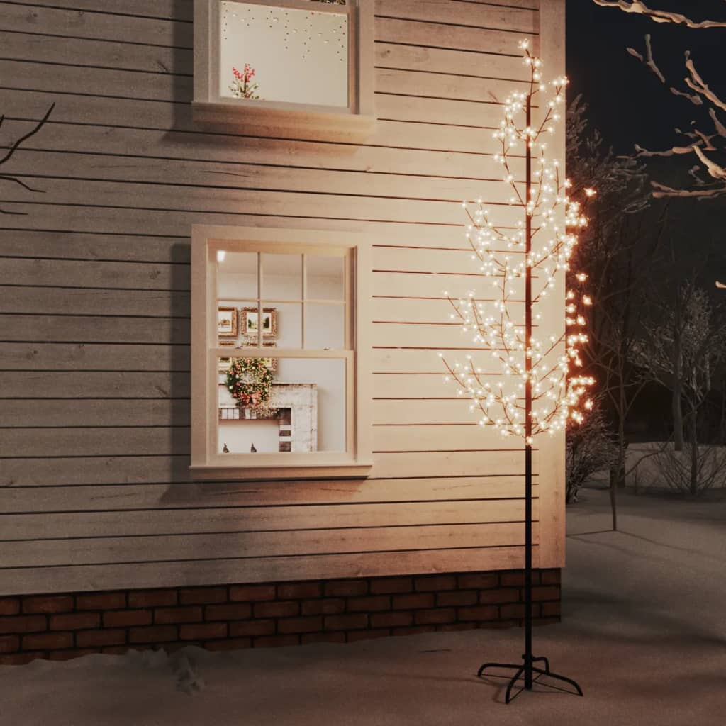 LED tree with cherry blossoms, warm white, 368 LEDs, 300 cm