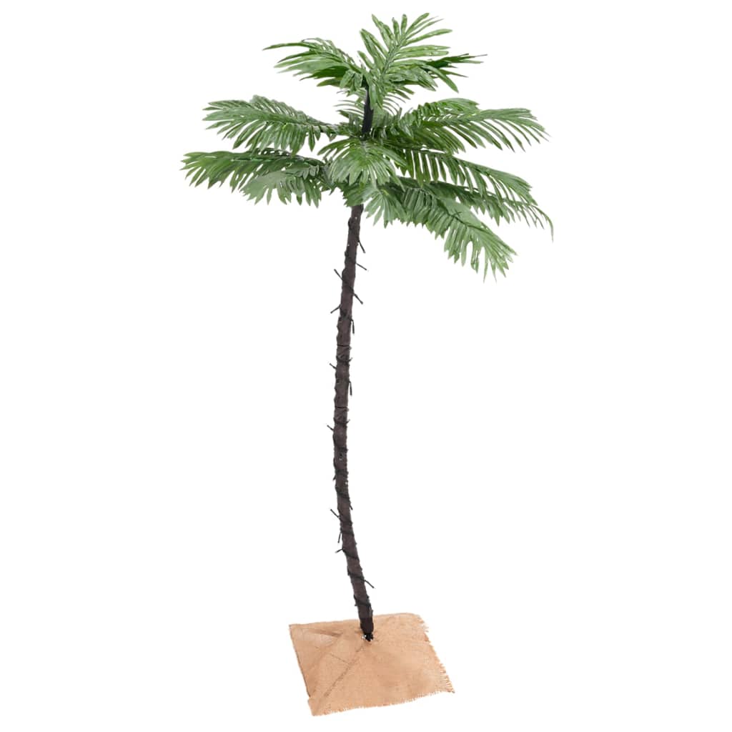 Artificial palm tree with 96 warm white LEDs, 180 cm