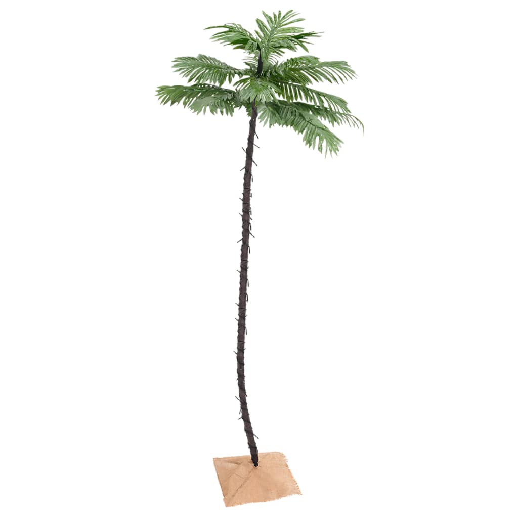 Artificial palm tree with 192 LEDs warm white 300 cm