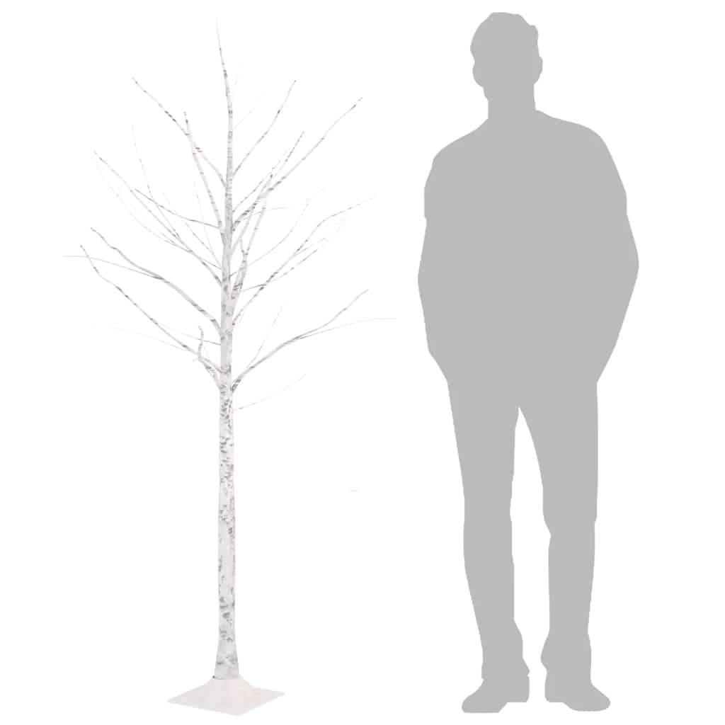 LED birch warm white 96 LEDs 180 cm