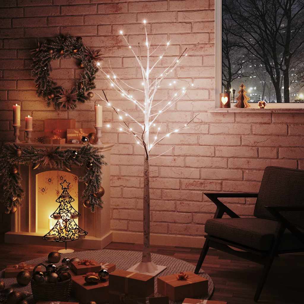 LED birch warm white 96 LEDs 180 cm