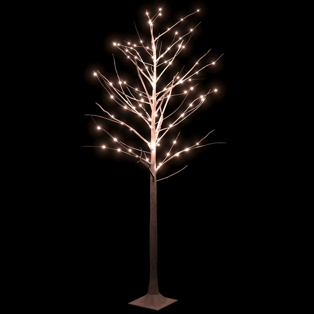 LED birch warm white 128 LEDs 220 cm