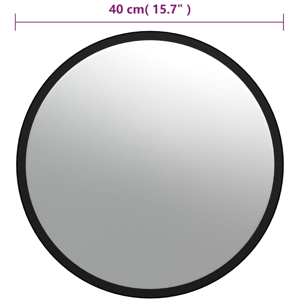 Convex mirror inside black Ø40 cm acrylic