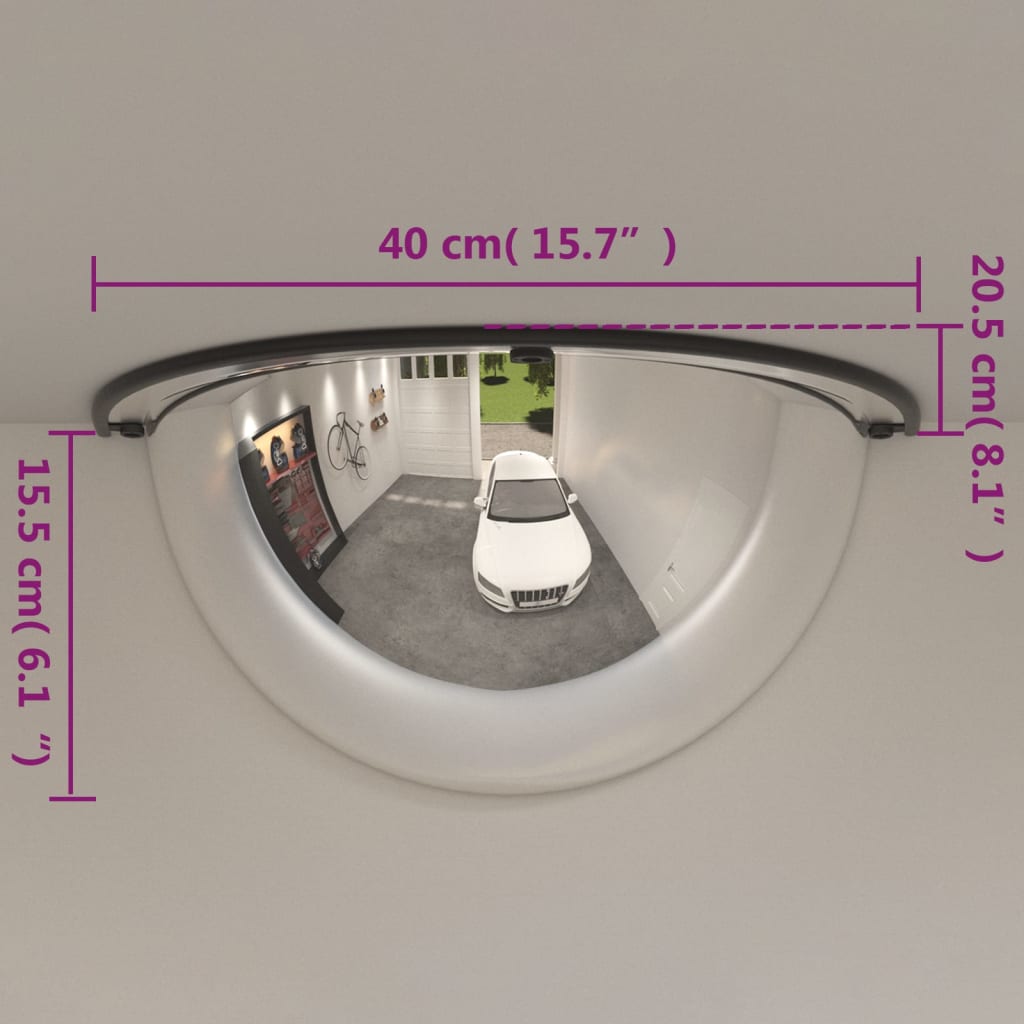 Traffic mirror 2 pcs. Half dome Ø40 cm acrylic