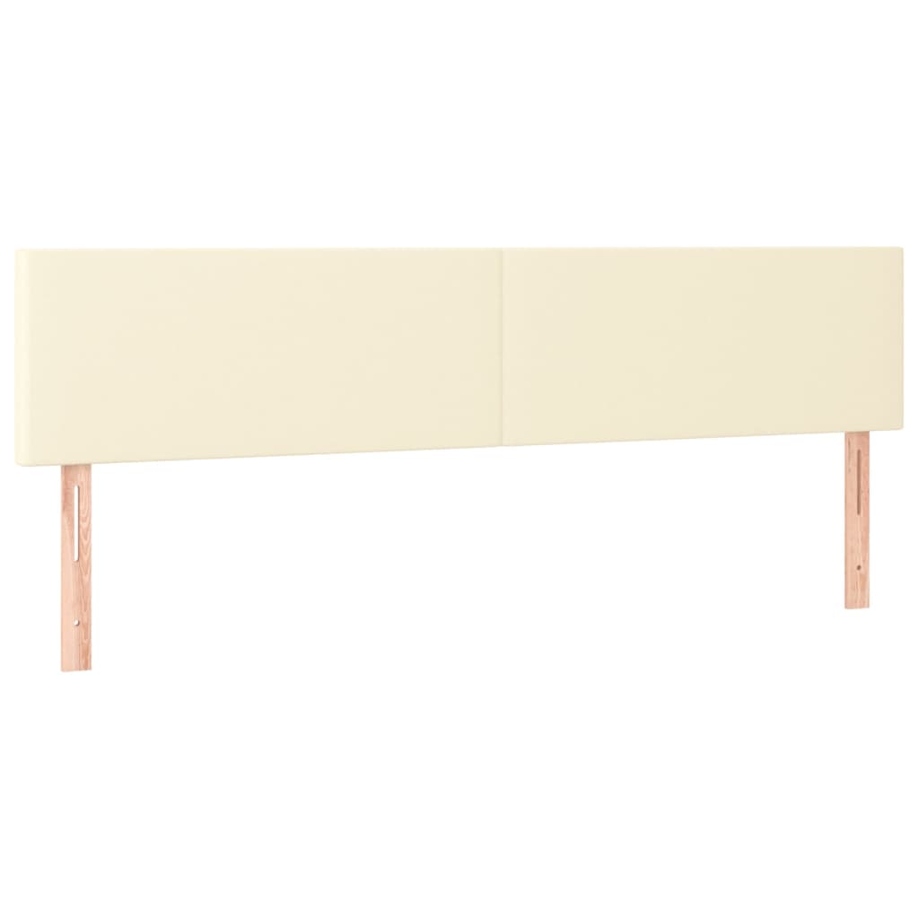 Kopfteile 2 Stk. Creme 80x5x78/88 cm Kunstleder
