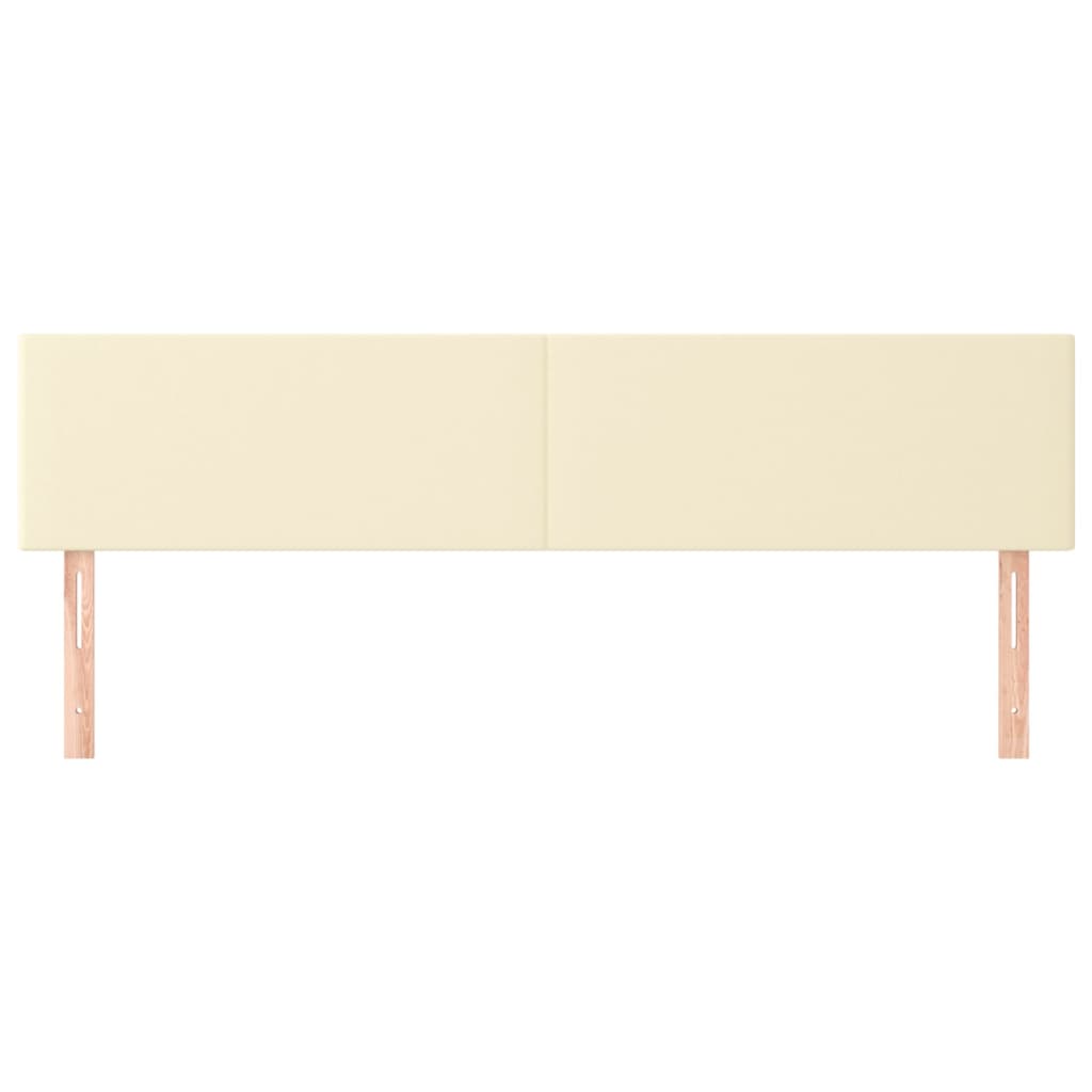 Kopfteile 2 Stk. Creme 80x5x78/88 cm Kunstleder