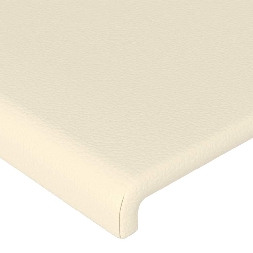 Kopfteile 2 Stk. Creme 80x5x78/88 cm Kunstleder