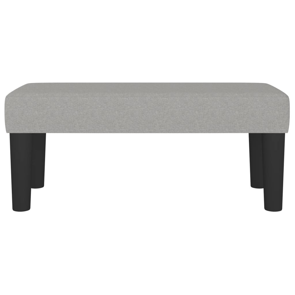Bench light grey 70x30x30 cm fabric