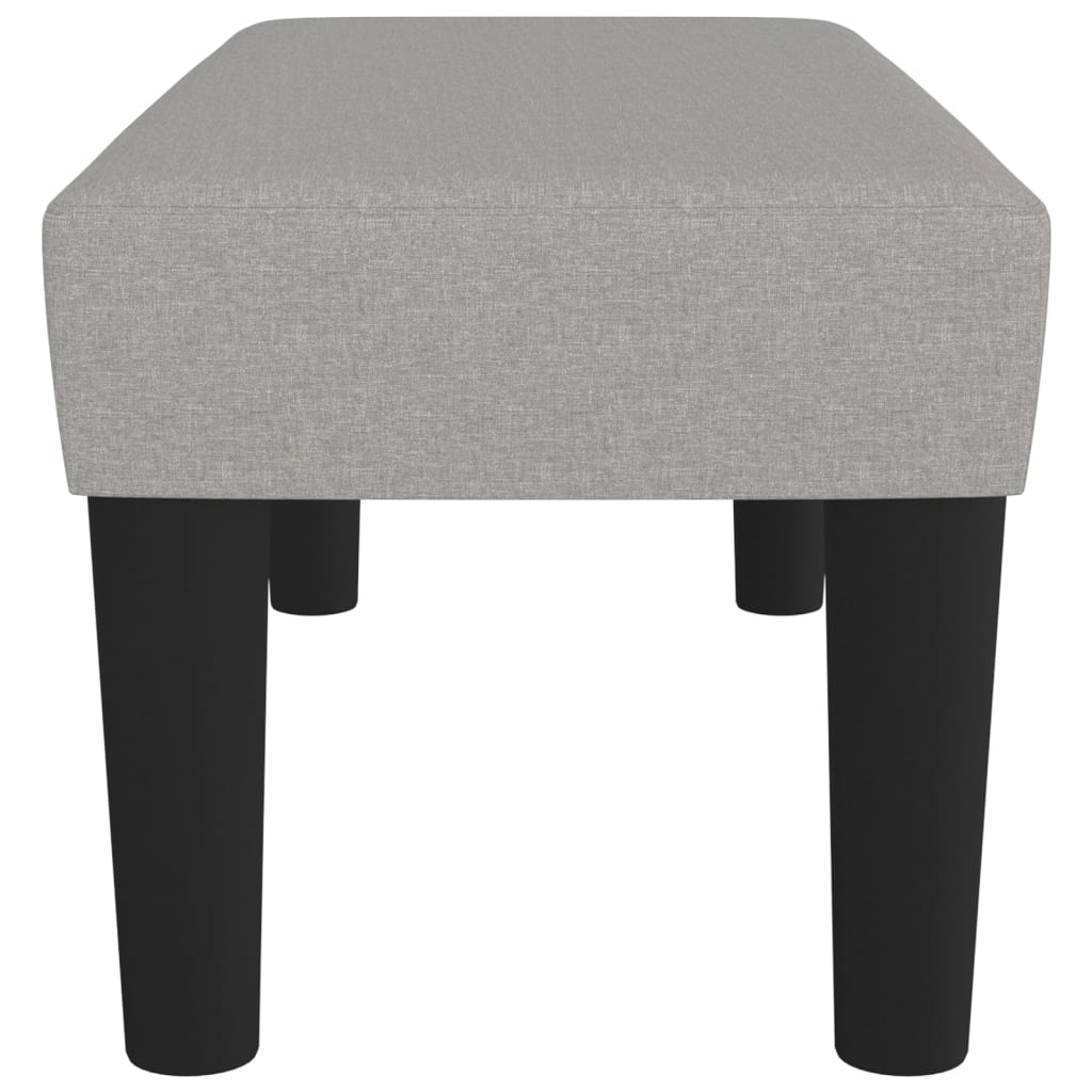 Bench light grey 70x30x30 cm fabric