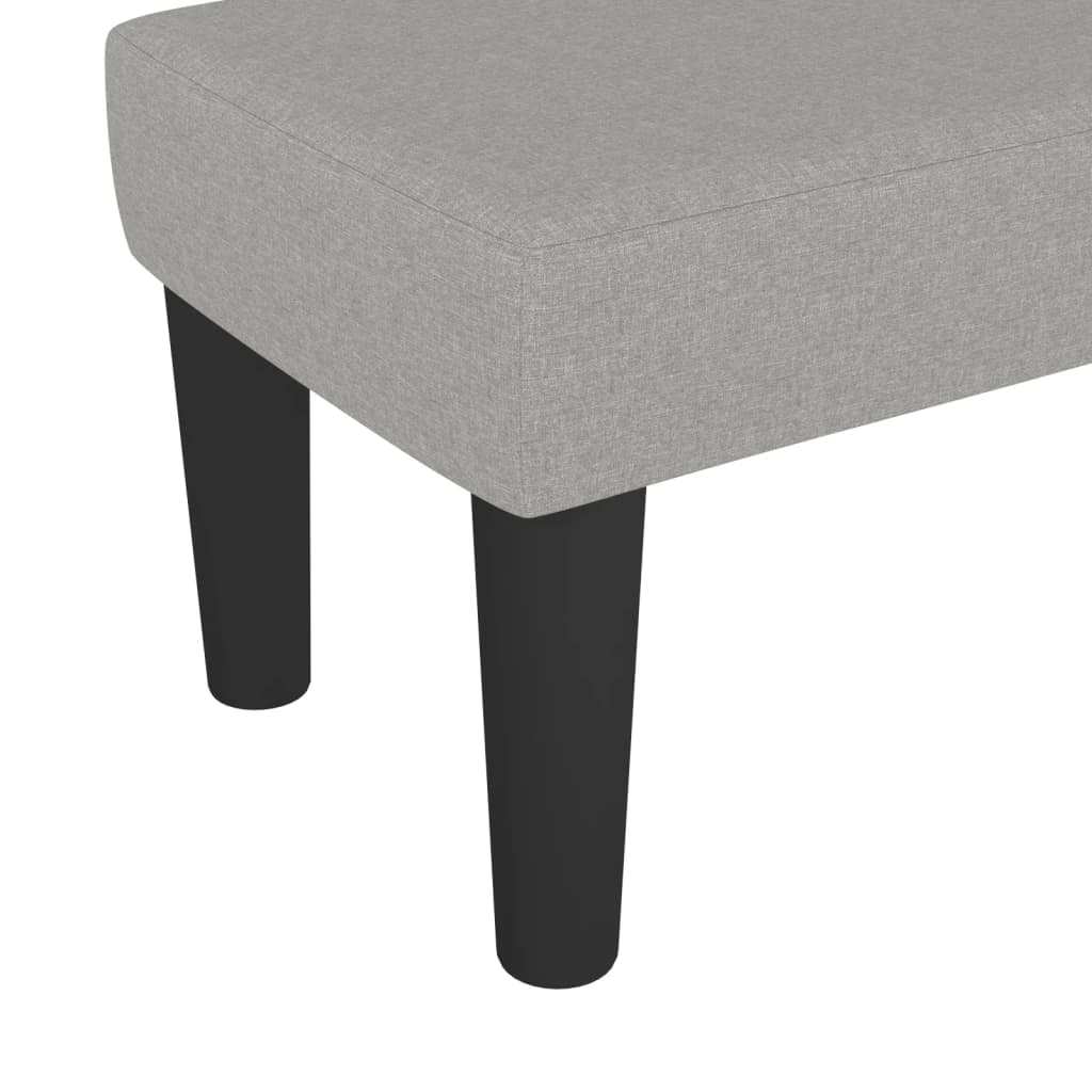 Bench light grey 70x30x30 cm fabric