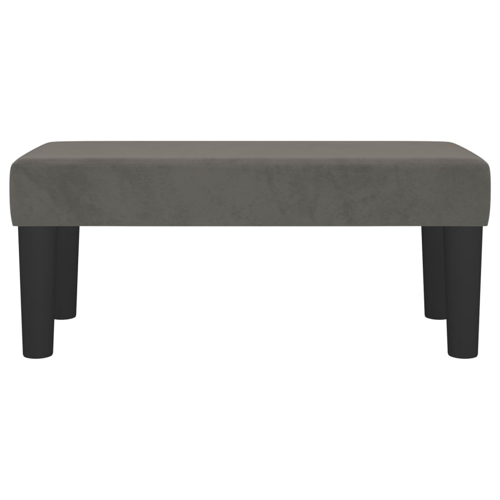 Bench dark grey 70x30x30 cm velvet