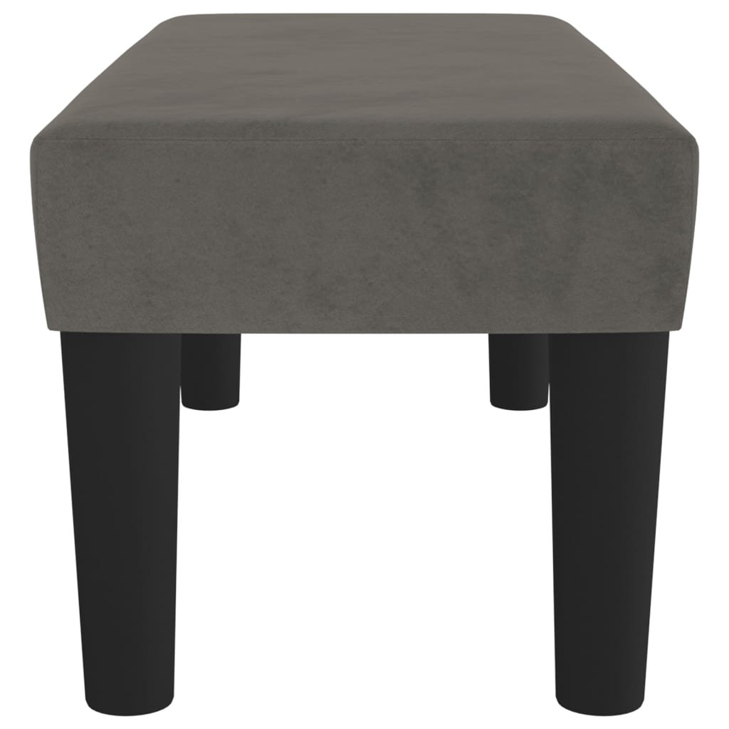 Bench dark grey 70x30x30 cm velvet
