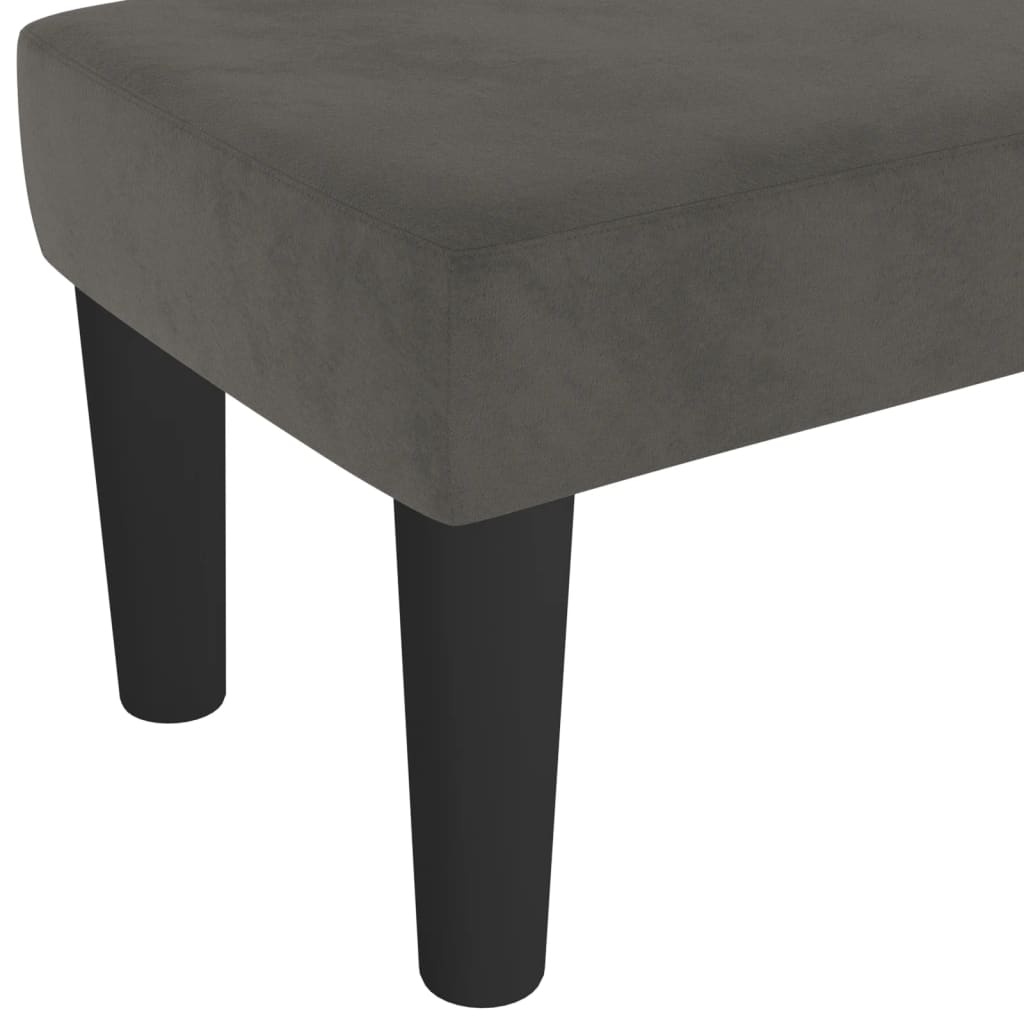 Bench dark grey 70x30x30 cm velvet
