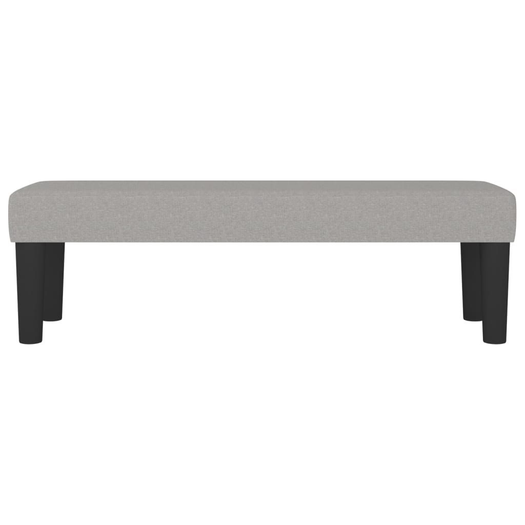 Bench light grey 100x30x30 cm fabric
