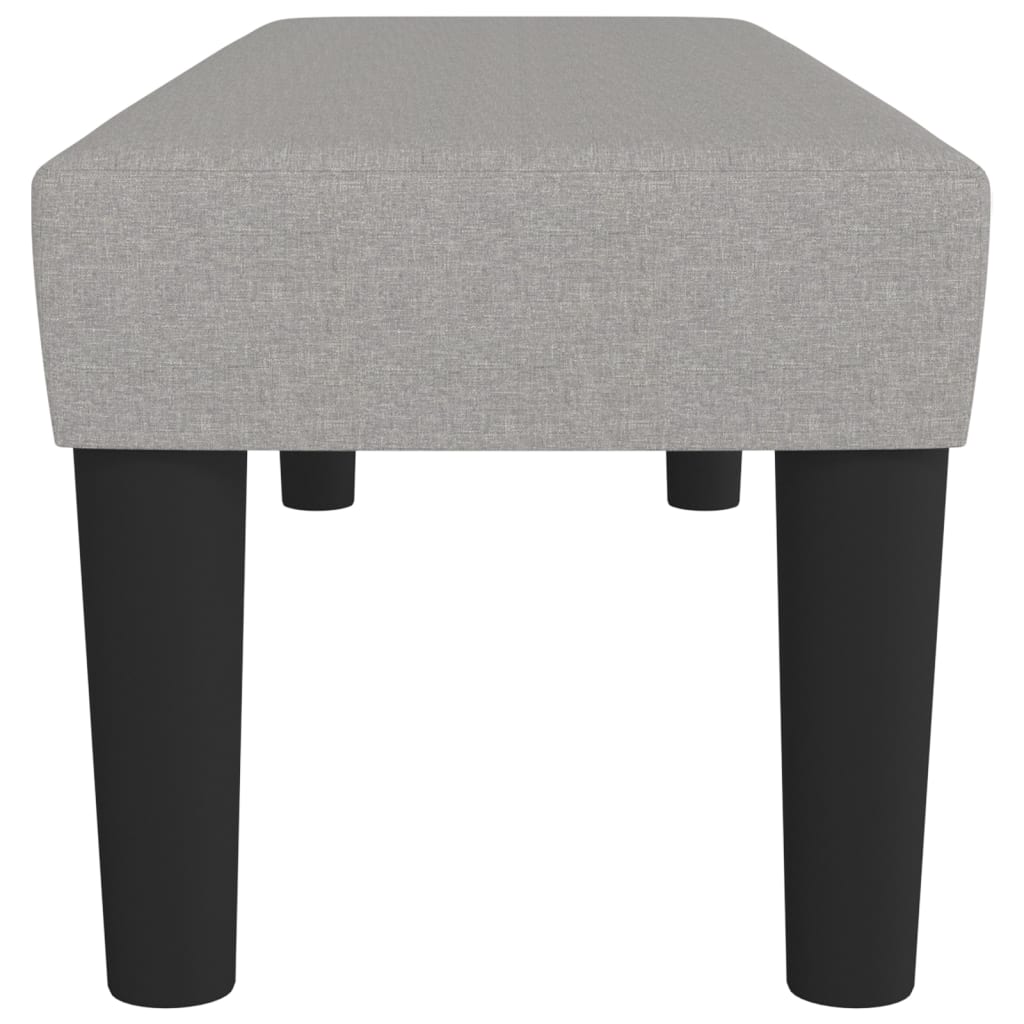 Bench light grey 100x30x30 cm fabric