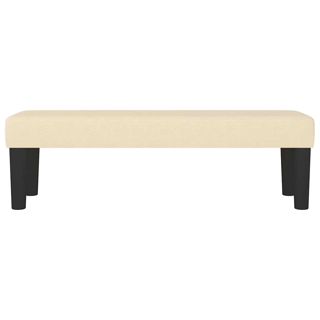 Sitzbank Creme 100x30x30 cm Stoff