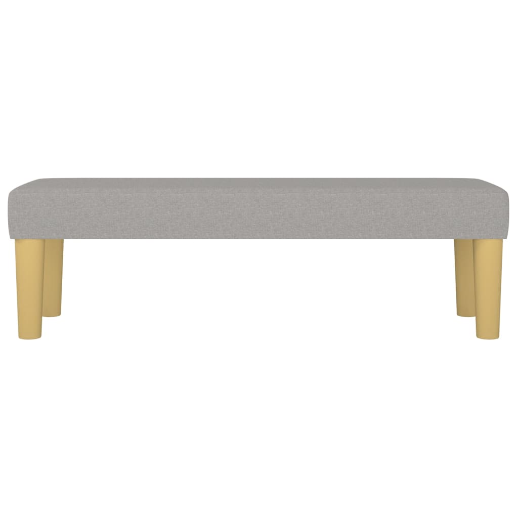 Bench light grey 100x30x30 cm fabric