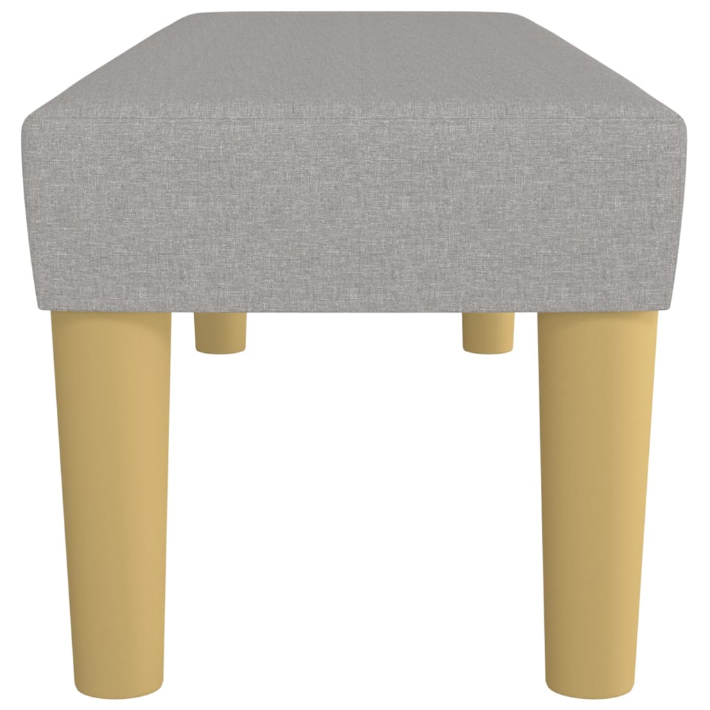 Bench light grey 100x30x30 cm fabric