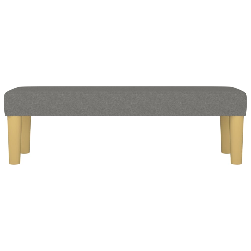 Bench dark grey 100x30x30 cm fabric