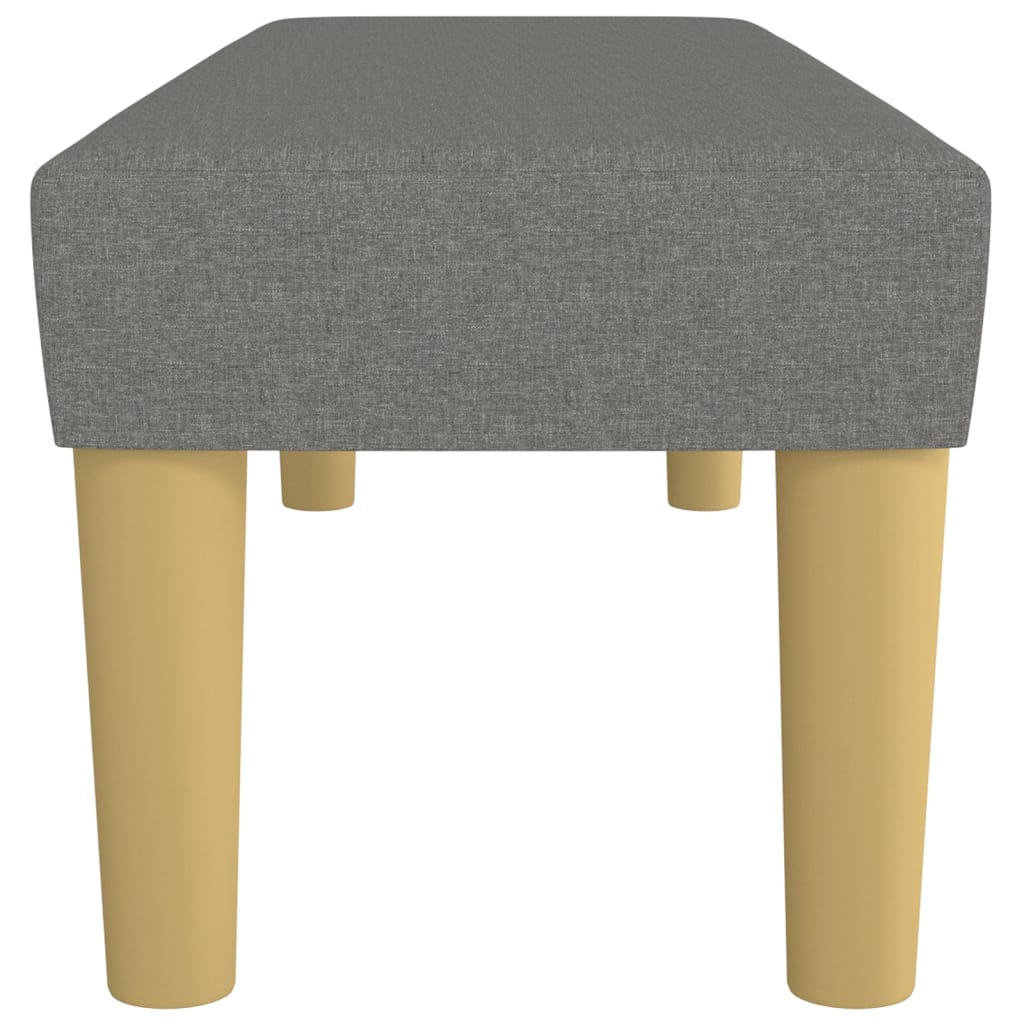 Bench dark grey 100x30x30 cm fabric