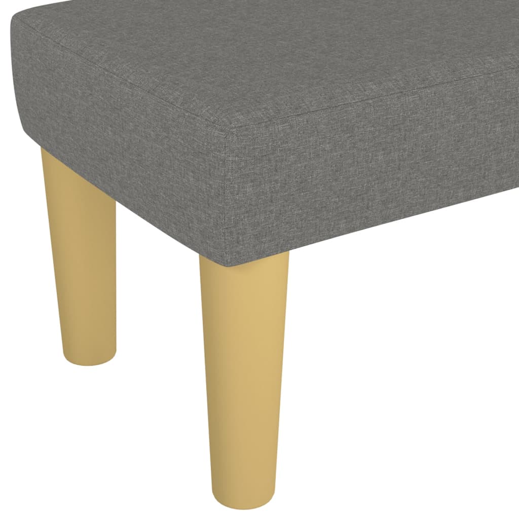 Bench dark grey 100x30x30 cm fabric