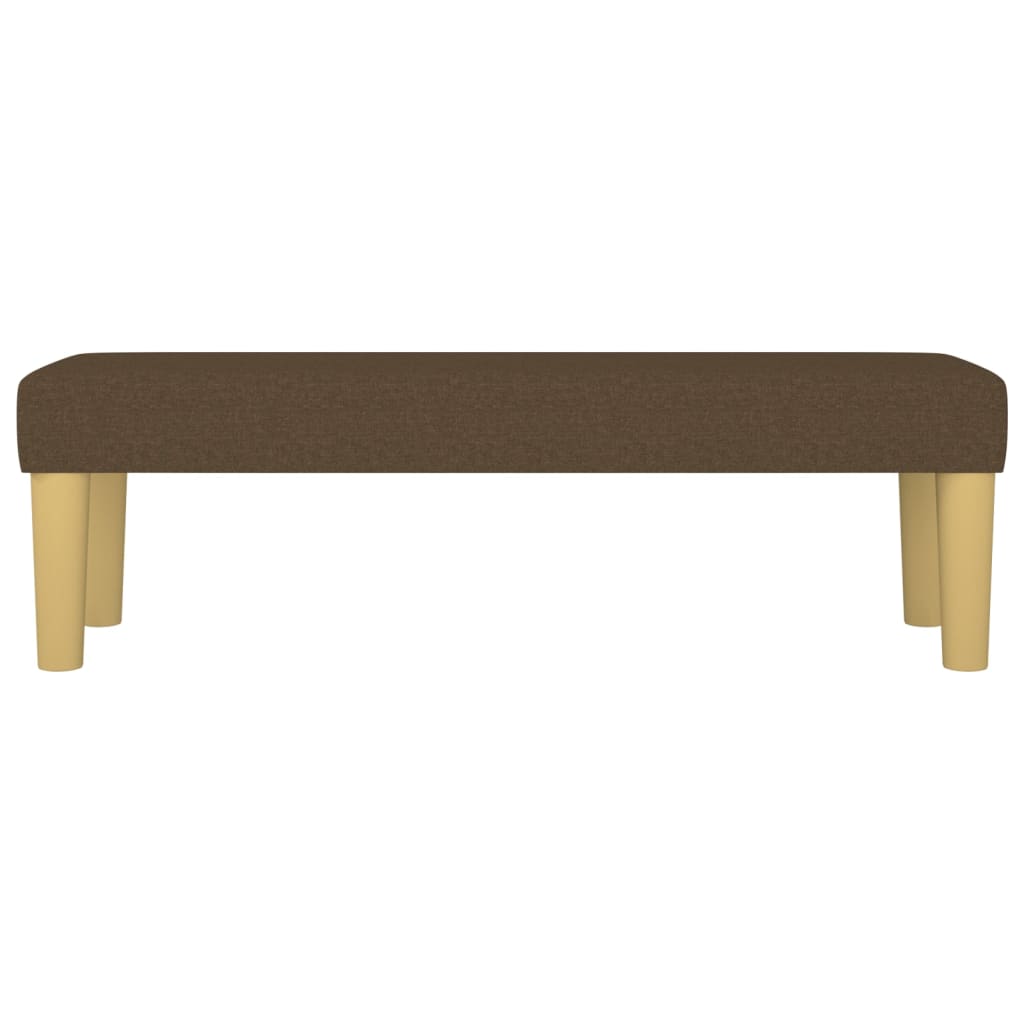 Bench dark brown 100x30x30 cm fabric