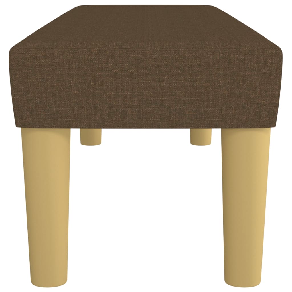 Bench dark brown 100x30x30 cm fabric