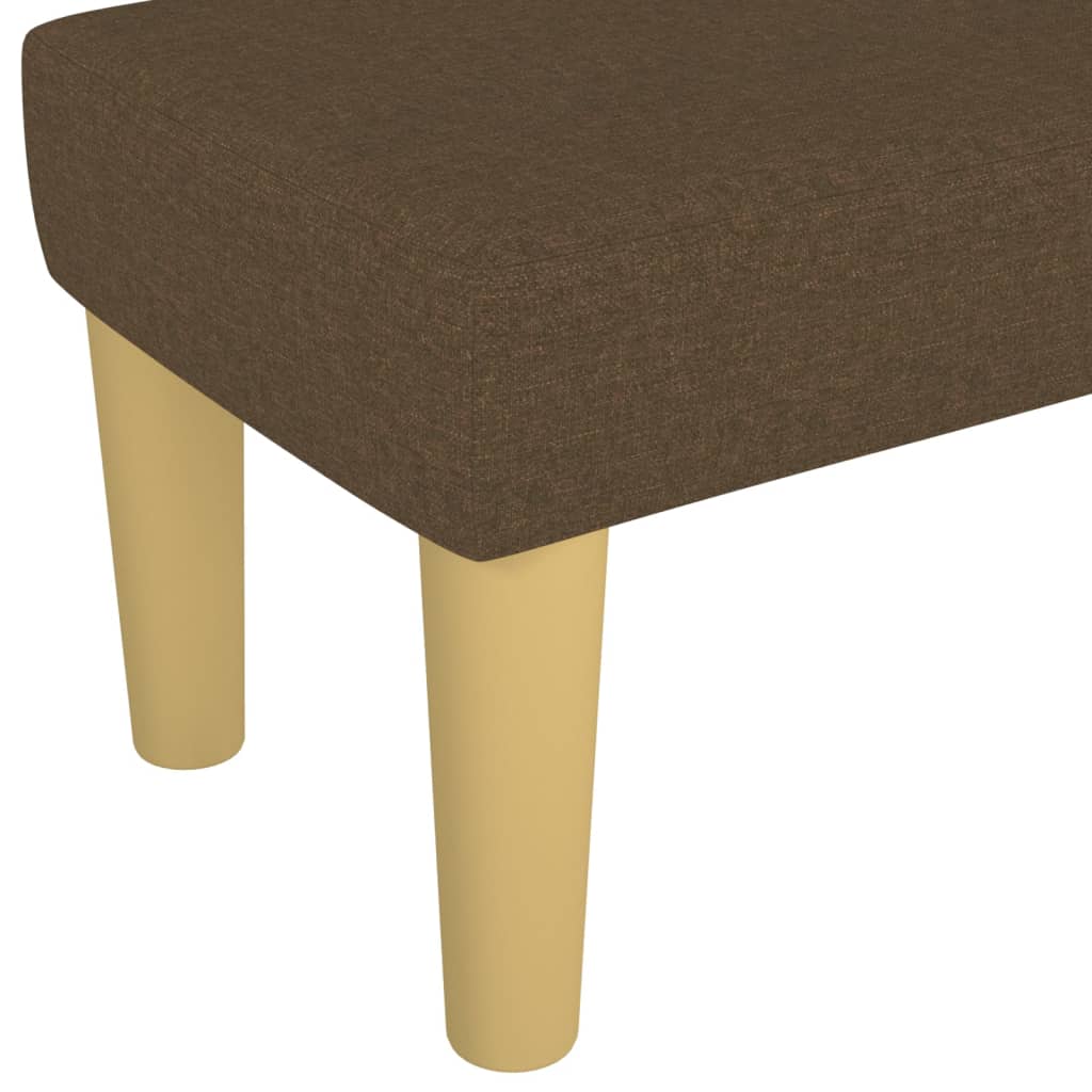 Bench dark brown 100x30x30 cm fabric