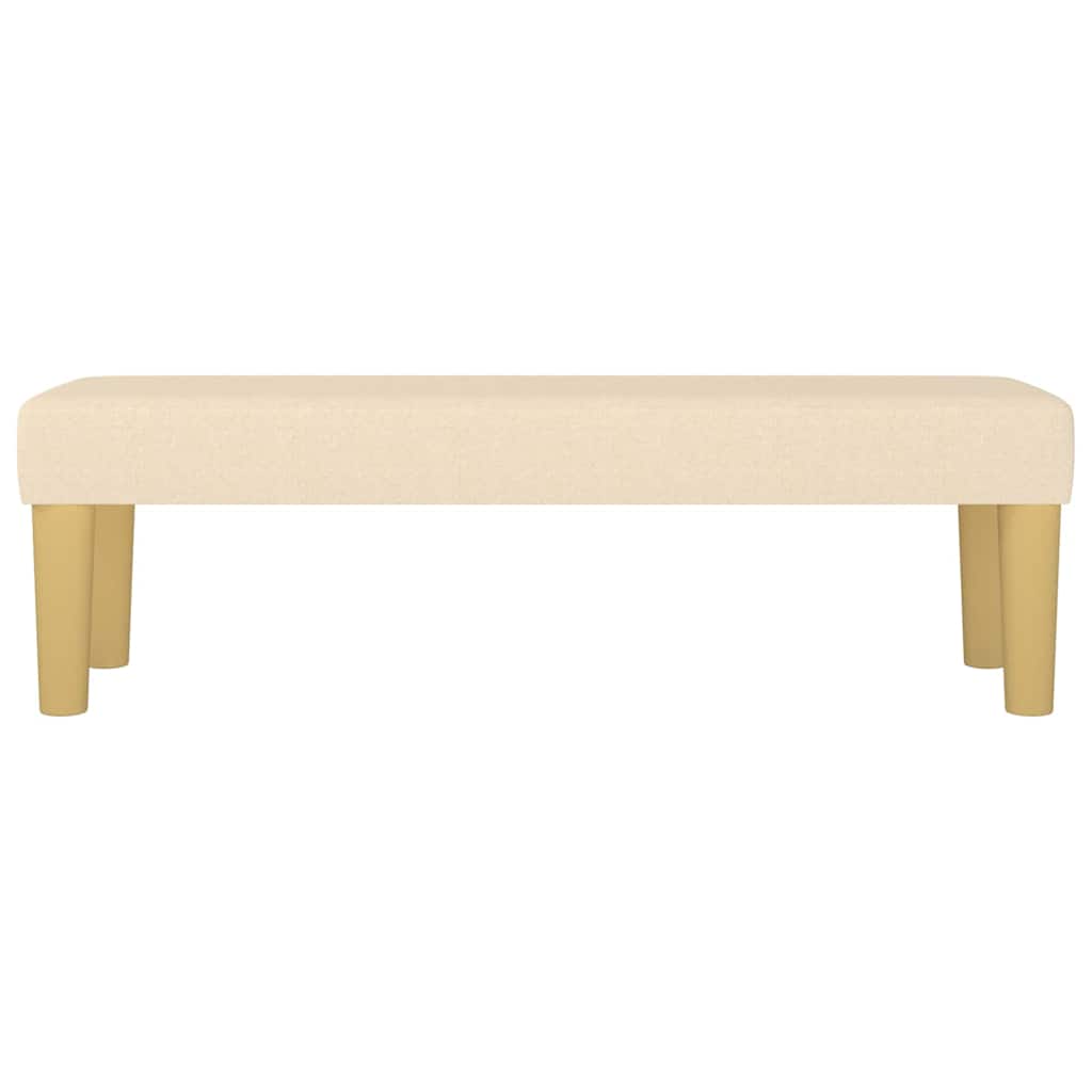 Sitzbank Creme 100x30x30 cm Stoff