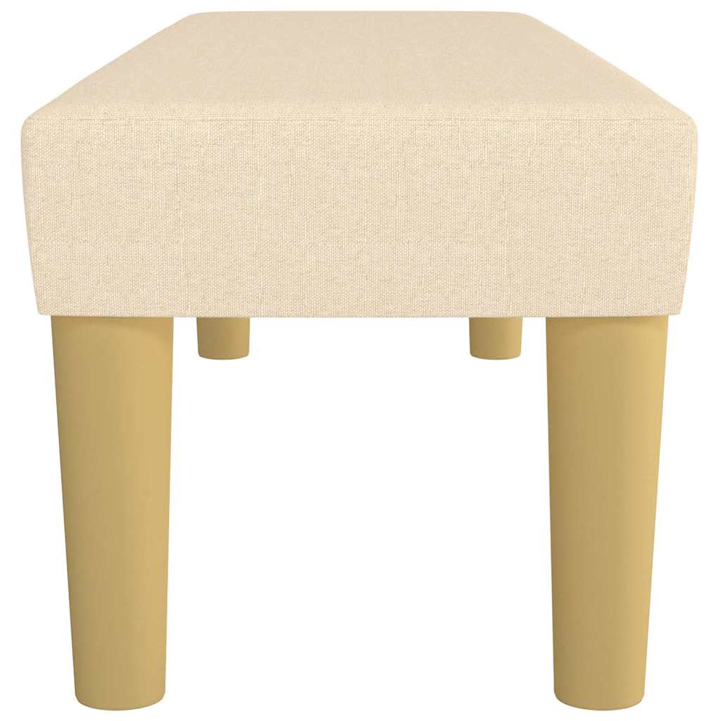 Sitzbank Creme 100x30x30 cm Stoff