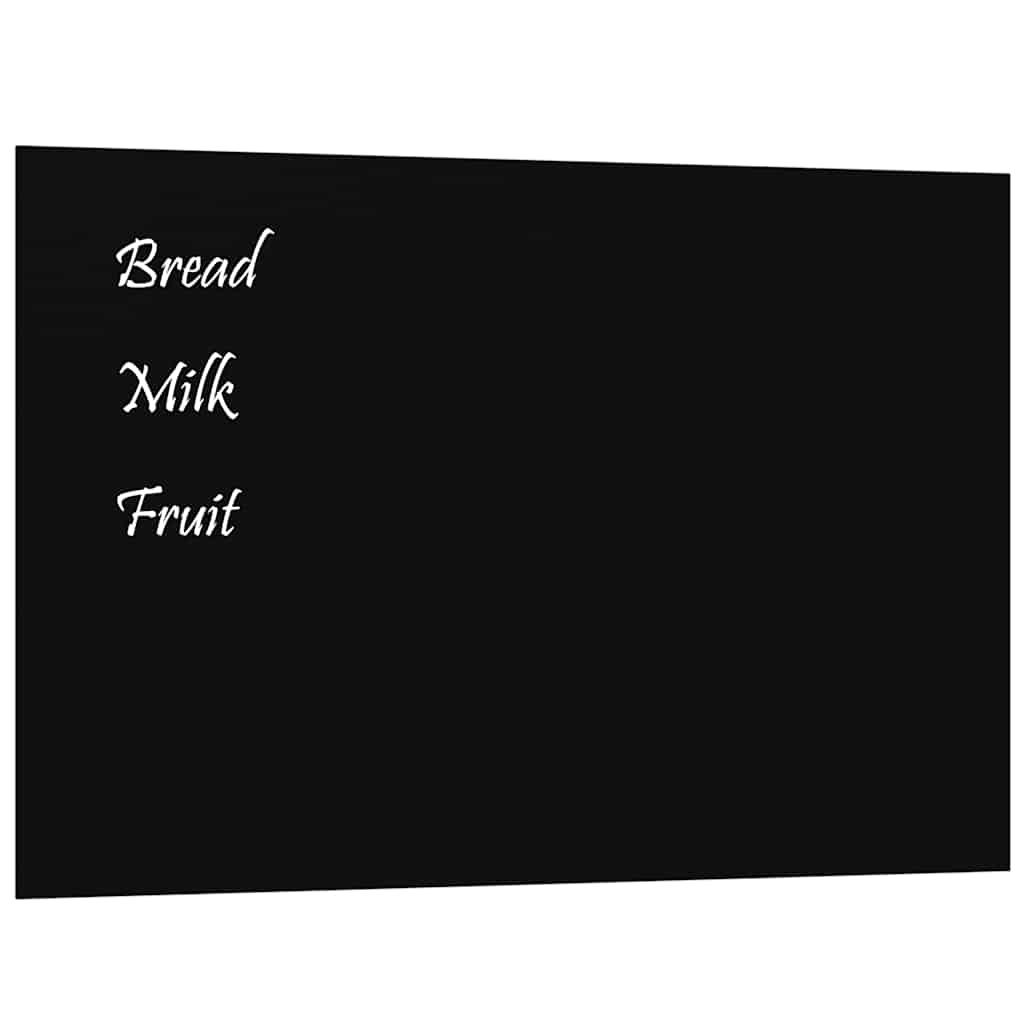 Magnettafel Wandmontage Schwarz 60x40 cm  Hartglas
