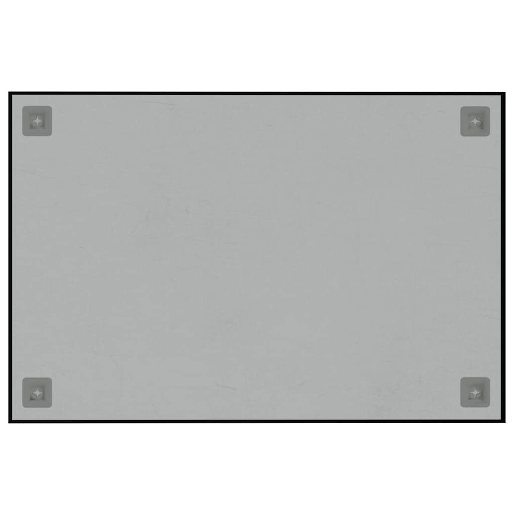 Magnettafel Wandmontage Schwarz 60x40 cm  Hartglas