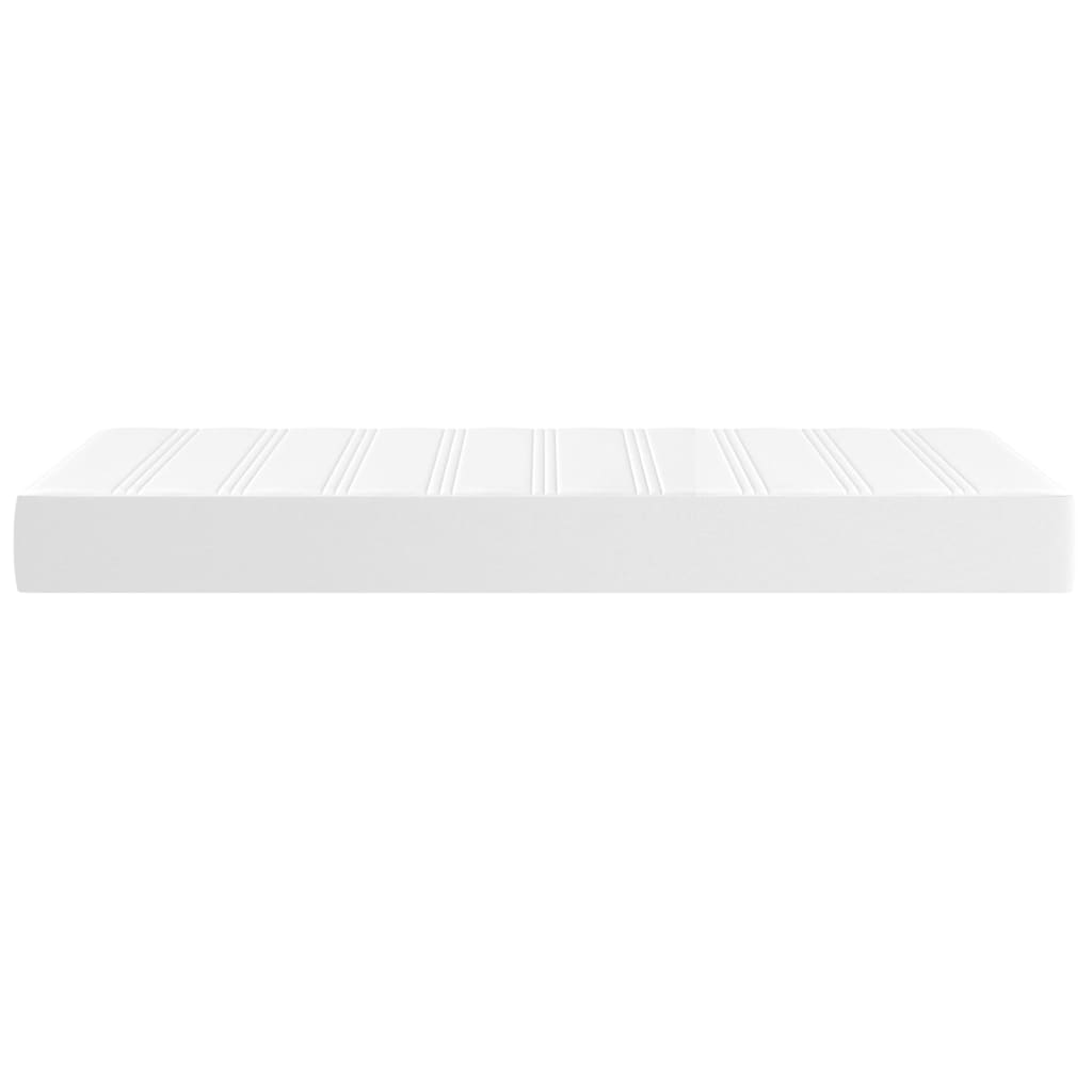 Pocket spring mattress white 90x190x20 cm artificial leather