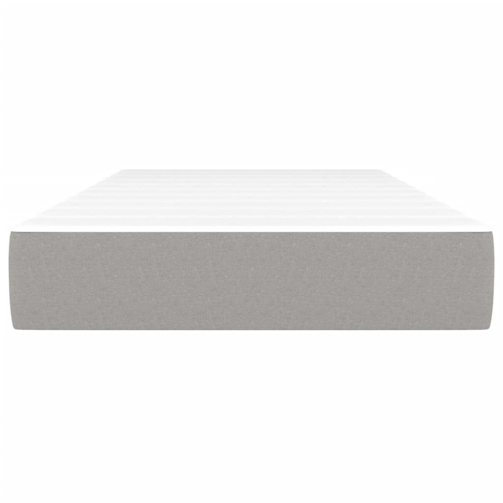 Pocket spring mattress light grey 90x200x20 cm fabric