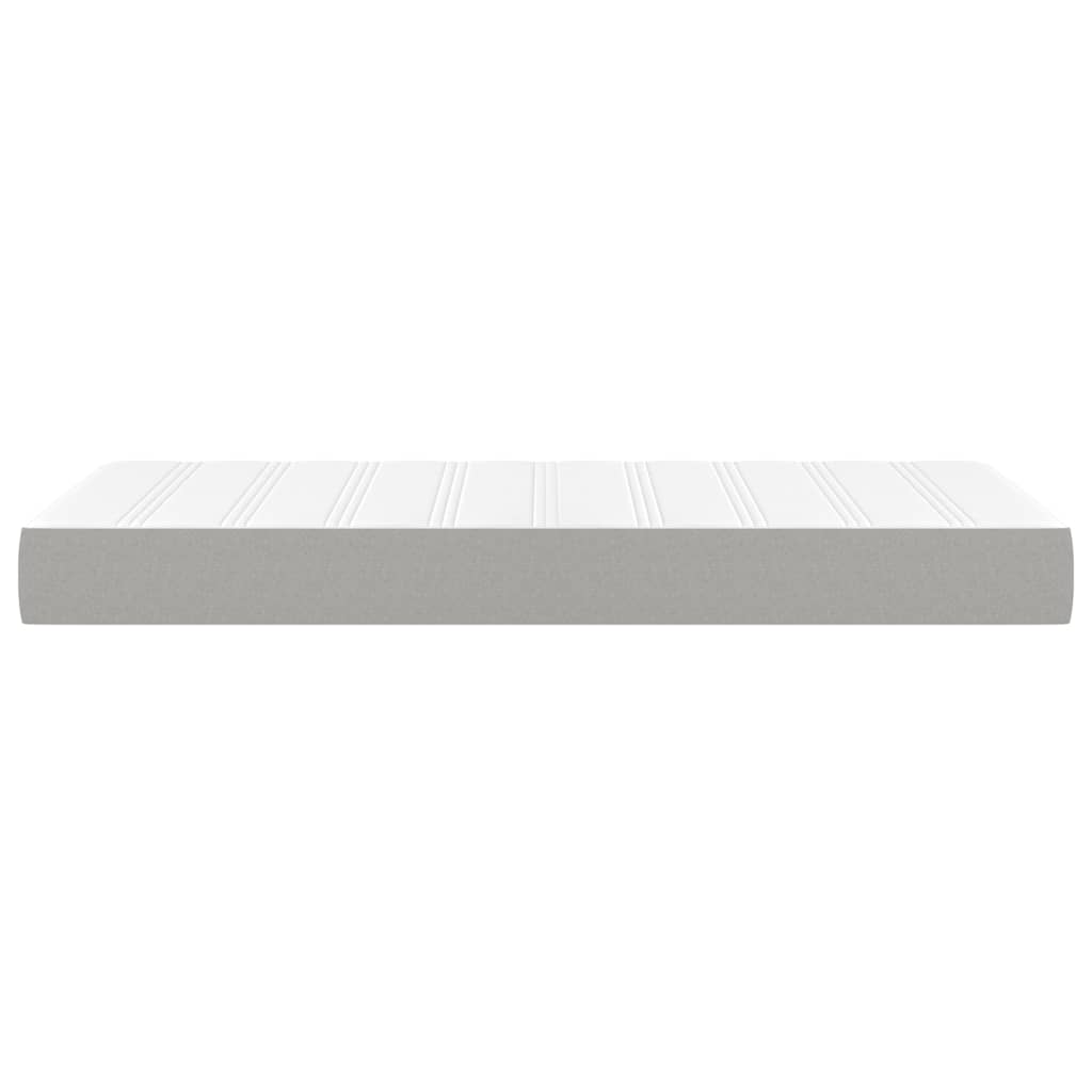 Pocket spring mattress light grey 90x200x20 cm fabric