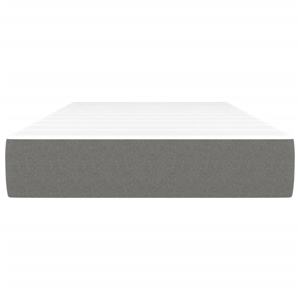 Pocket spring mattress dark grey 90x200x20 cm fabric