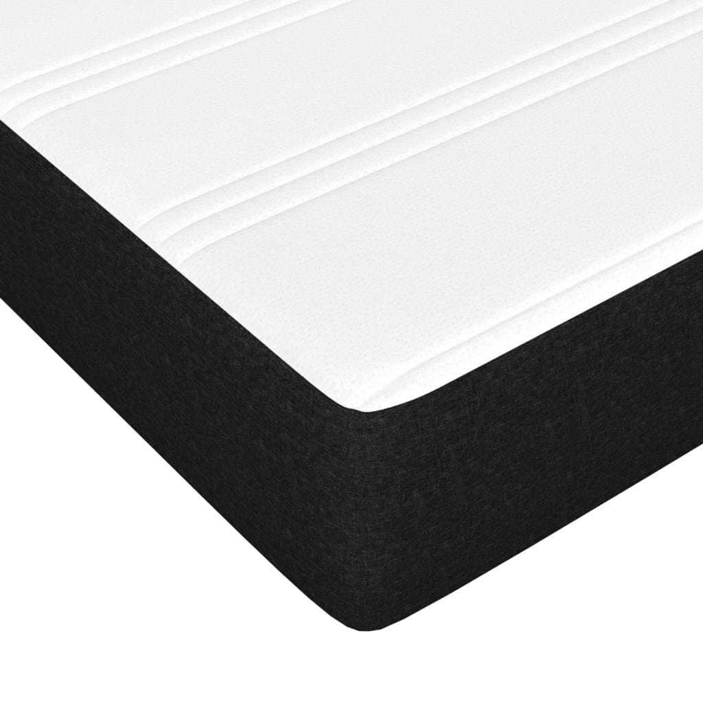 Pocket spring mattress black 90x200x20 cm fabric