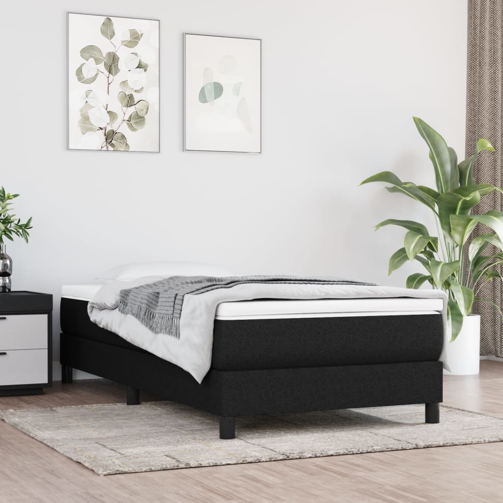 Pocket spring mattress black 90x200x20 cm fabric