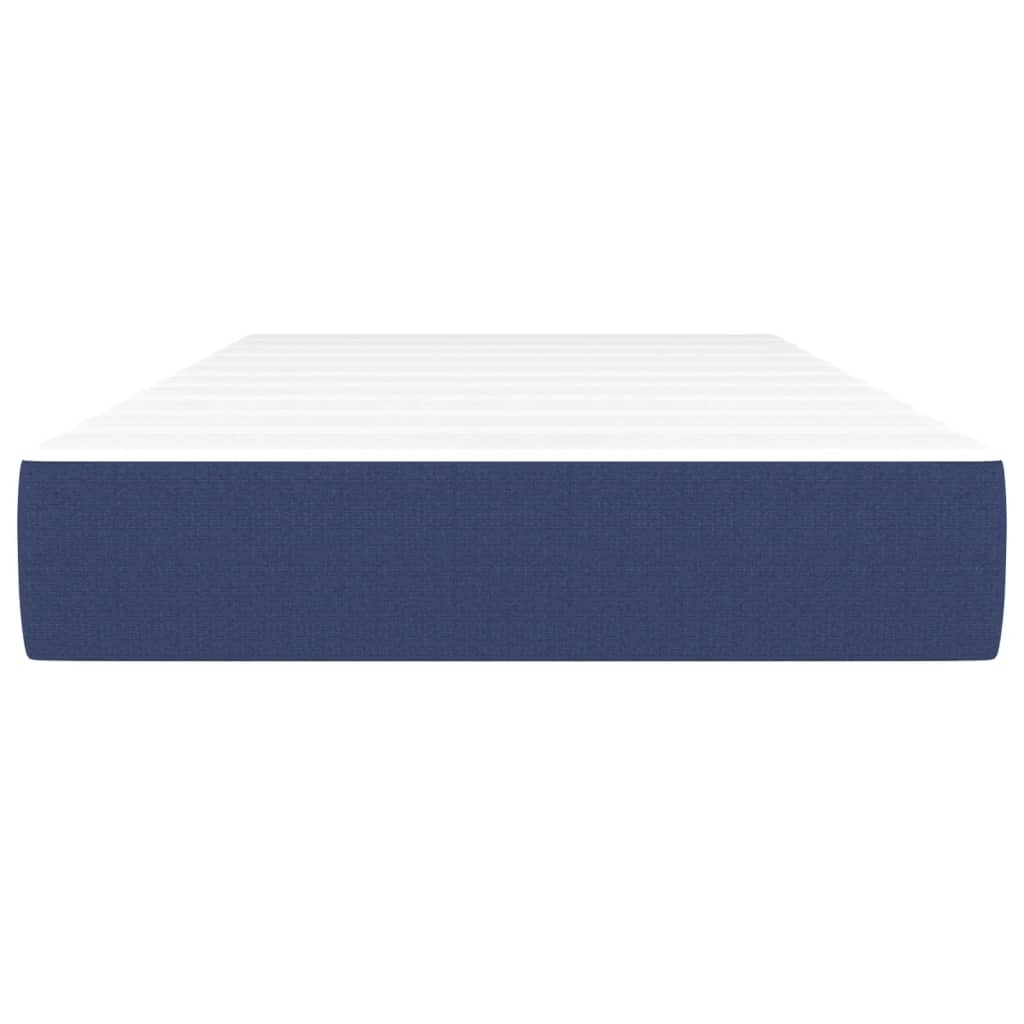Pocket spring mattress blue 90x200x20 cm fabric