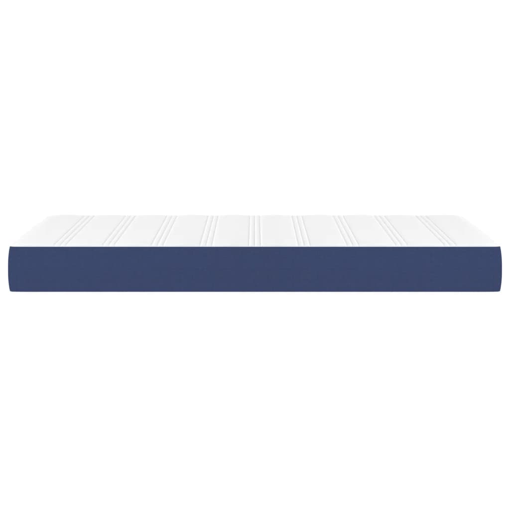 Pocket spring mattress blue 90x200x20 cm fabric