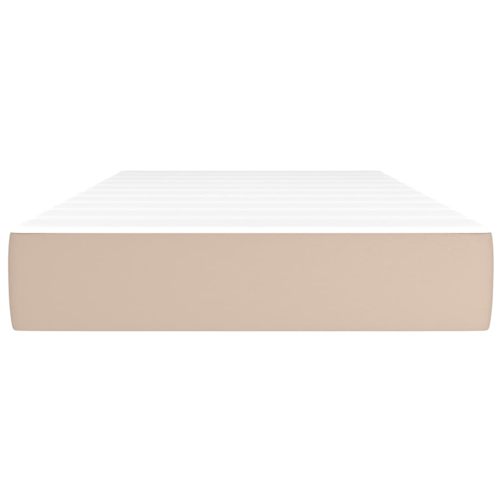 Pocket spring mattress Cappuccino 90x200x20 cm artificial leather