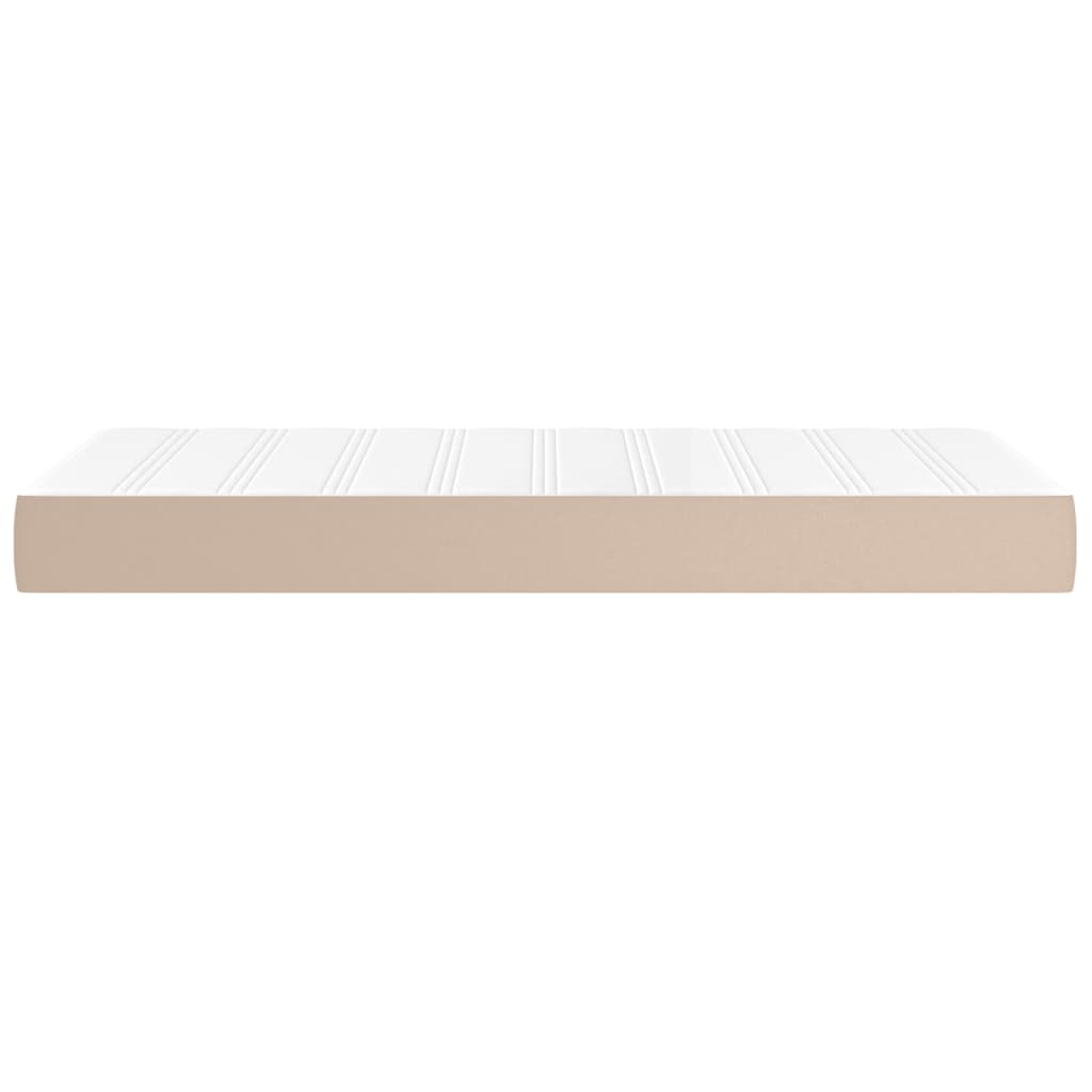 Pocket spring mattress Cappuccino 90x200x20 cm artificial leather