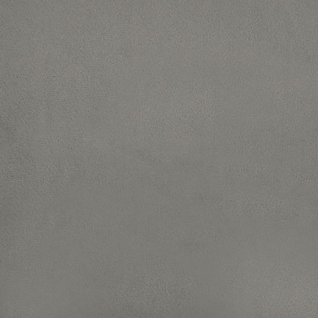 Pocket spring mattress light grey 90x200x20 cm velvet
