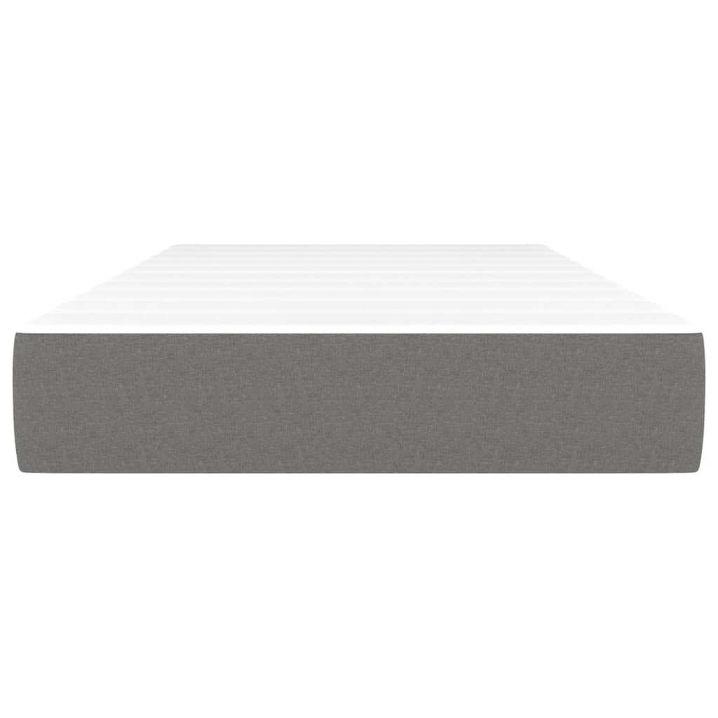 Taschenfederkernmatratze Dunkelgrau 100x200x20 cm Stoff