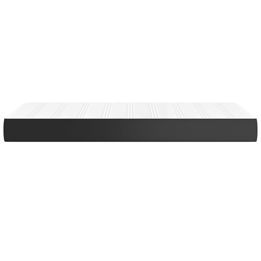 Pocket spring mattress black 100x200x20 cm artificial leather