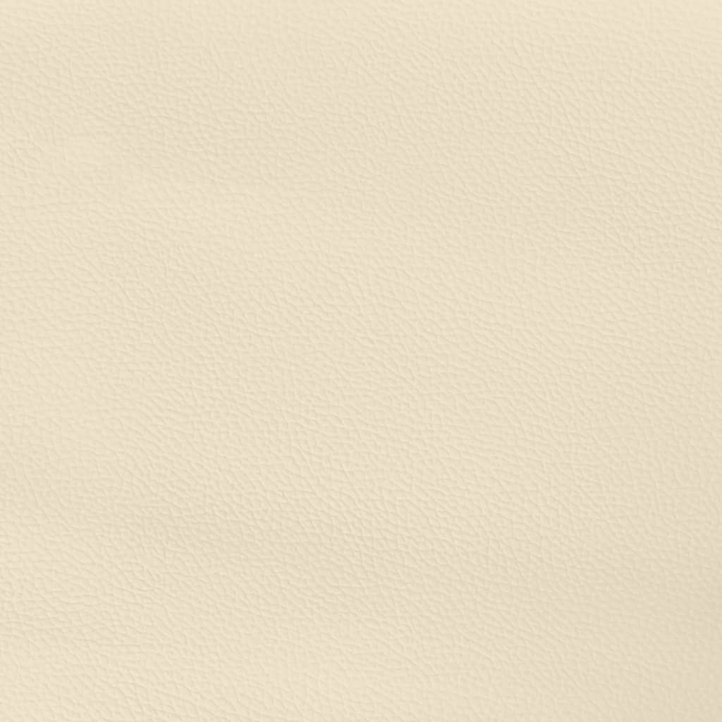 Taschenfederkernmatratze Creme 100x200x20 cm Kunstleder