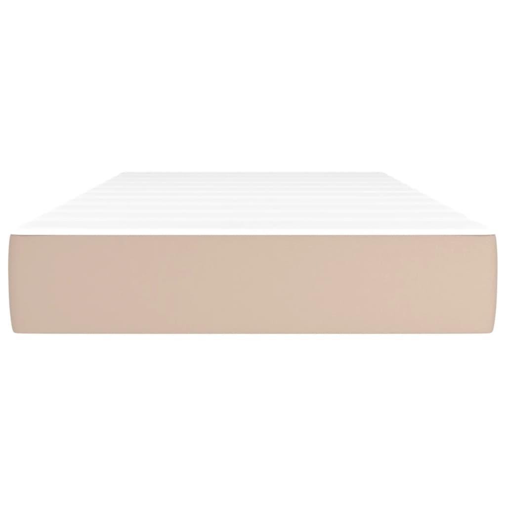 Pocket spring mattress Cappuccino 100x200x20 cm artificial leather