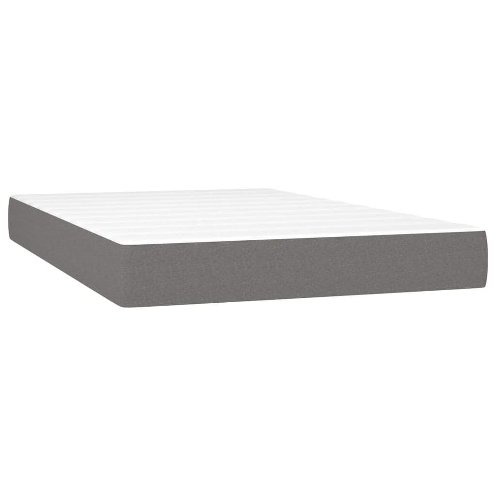 Pocket spring mattress dark grey 120x200x20 cm fabric